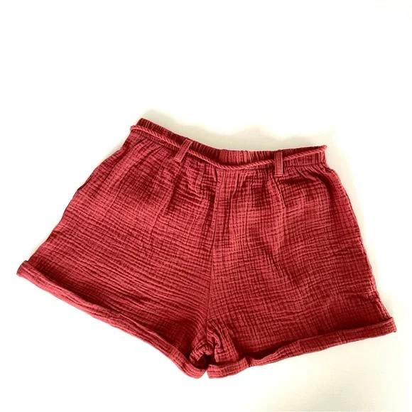 Spoon Jeans Front Pocket Rust Color Shorts Size S - Picture 3 of 5